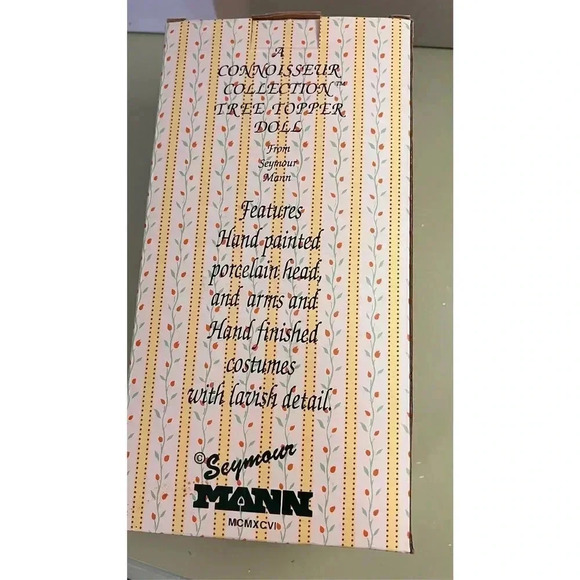 Vintage Seymour Mann Connoisseur Tree Topper Porcelain Strawberry Blonde Doll - Picture 8 of 13